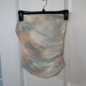 Zara strapless tye dye corset